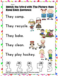 they - sight word match